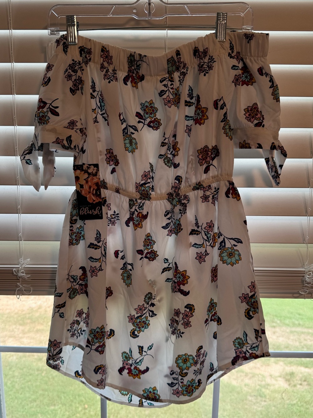 Hint of Blush NWT Floral Off Shoulder Dress